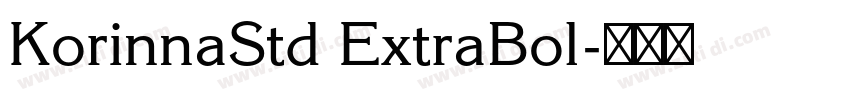 KorinnaStd ExtraBol字体转换